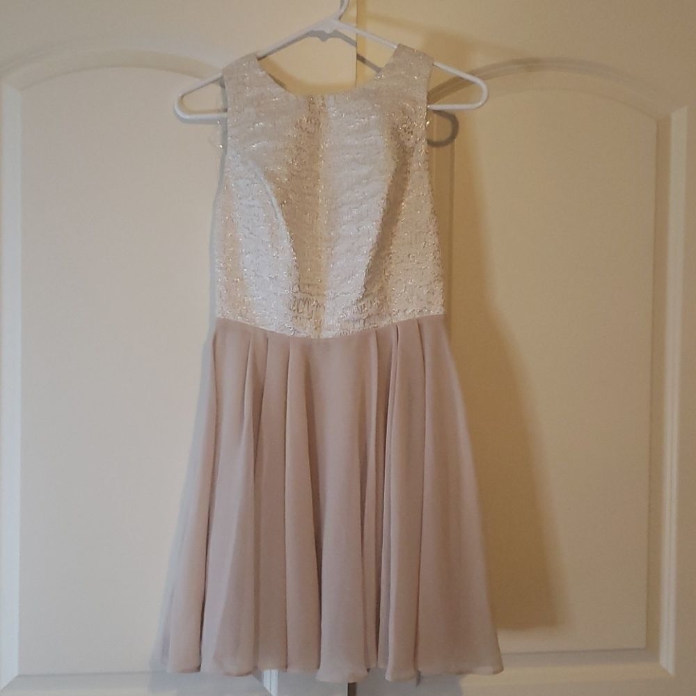 Francesca's Collection Gold and Cream Special Occasion Dress‎ Size Small